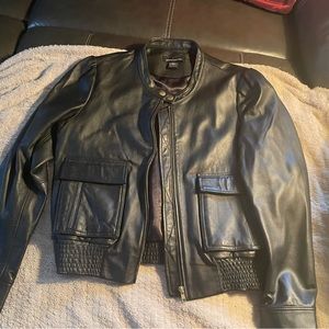 MODA Leather jacket Black size Large